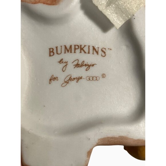 Bumpkins By Fabrique Scarecrow Figurine With Pumpkin Accent 3.5" Tall - Picture 2 of 12